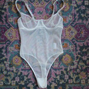 NWT SKIMS Ultra fine Mesh Underwire Bodysuit